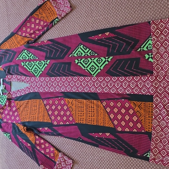 Diane Von Furstenberg Colorful Geometric Pattern Dress - Picture 3 of 16